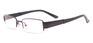 Metal Eyeglass Frames Half Rim Rectangle Spectacles Men Classic Prescription Glasses For Myopia & Reading