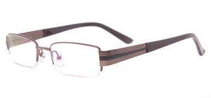 Metal Eyeglass Frames Half Rim Rectangle Spectacles Men Classic Prescription Glasses For Myopia & Reading