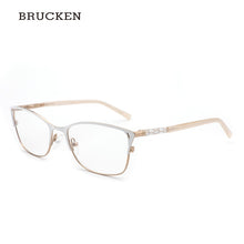 Load image into Gallery viewer, Metal Eyeglasses Frame Women Cat Eye Glasse Clear Vintage Transparent Prescription Myopia Woman Glasses Optical Frames#TWM7554C3