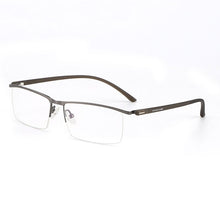 Load image into Gallery viewer, Metal Frame Glasses Browline Frame  Half Rim Spectacles Men Business Style  with Spring Hinges