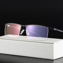Load image into Gallery viewer, Metal Frame Glasses Browline Frame  Half Rim Spectacles Men Business Style  with Spring Hinges