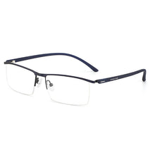 Load image into Gallery viewer, Metal Frame Glasses Browline Frame  Half Rim Spectacles Men Business Style  with Spring Hinges