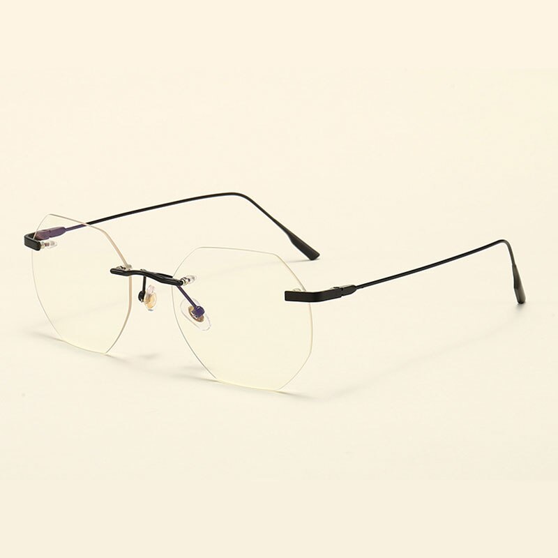 Occhiali con montatura in metallo Occhiali senza montatura Unisex Anti Blue Ray e occhiali da vista ottici Cerniere a molla Vendita 