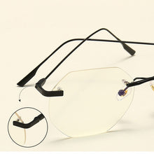 Carica l&#39;immagine nel visualizzatore di Gallery, Occhiali con montatura in metallo Occhiali senza montatura Unisex Anti Blue Ray e occhiali da vista ottici Cerniere a molla Vendita 