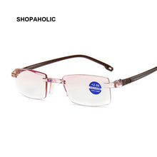Load image into Gallery viewer, Metal Frame Men Reading Glasses Non Spherical 12 Layer Coated Lenses Vintage Business Hyperopia Prescription Eyewear