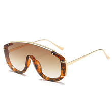Load image into Gallery viewer, Metal Frame One-Pieces Sunscreen Shades Summer Beach Party Oversize Steampunk Vintage Sunglasses Women Fashion