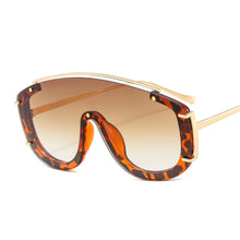 Load image into Gallery viewer, Metal Frame One-Pieces Sunscreen Shades Summer Beach Party Oversize Steampunk Vintage Sunglasses Women Fashion