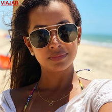 Load image into Gallery viewer, Metal Frame Sunglasses Sunshade Women 2023 Hexagon Retro Designer Driving Pilot Anti-UV400 Male Polarized Mirror Sun Glasses Men