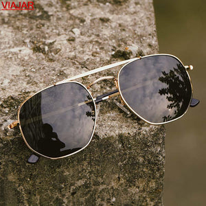 Metal Frame Sunglasses Sunshade Women 2023 Hexagon Retro Designer Driving Pilot Anti-UV400 Male Polarized Mirror Sun Glasses Men