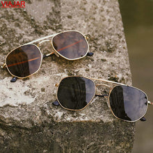 Load image into Gallery viewer, Metal Frame Sunglasses Sunshade Women 2023 Hexagon Retro Designer Driving Pilot Anti-UV400 Male Polarized Mirror Sun Glasses Men