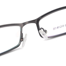 Carica l&#39;immagine nel visualizzatore di Gallery, Metal Full Rim Small Rectangular Spectacles Men Super Light Flexible Eyeglasses Frames For Prescription Lenses Myopia Reading