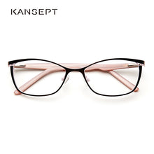 Load image into Gallery viewer, Metal Glasses Frame Women Brand Designer Female Vintage Cat Eye Prescription Eyeglasses Pink Full Myopia Optical Frames Eye