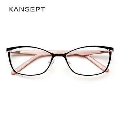 Metal Glasses Frame Women Brand Designer Female Vintage Cat Eye Prescription Eyeglasses Pink Full Myopia Optical Frames Eye