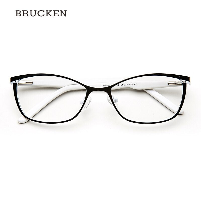 Metal Glasses Frame Women Brand Designer Female Vintage Cat Eye Prescription Eyeglasses Pink Full Myopia Optical Frames Eye