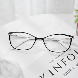 Metal Glasses Frame Women Brand Designer Female Vintage Cat Eye Prescription Eyeglasses Pink Full Myopia Optical Frames Eye