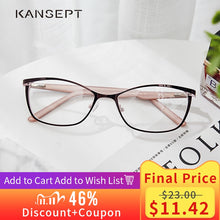 Load image into Gallery viewer, Metal Glasses Frame Women Brand Designer Female Vintage Cat Eye Prescription Eyeglasses Pink Full Myopia Optical Frames Eye