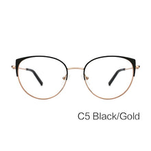 Load image into Gallery viewer, Metal Glasses Frame Women New Fashion Cat Eye Round Glasses Vintage Optical Eyewear Myopia Alloy Prescription Eyeglasses
