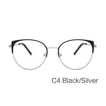 Load image into Gallery viewer, Metal Glasses Frame Women New Fashion Cat Eye Round Glasses Vintage Optical Eyewear Myopia Alloy Prescription Eyeglasses