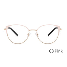 Load image into Gallery viewer, Metal Glasses Frame Women New Fashion Cat Eye Round Glasses Vintage Optical Eyewear Myopia Alloy Prescription Eyeglasses