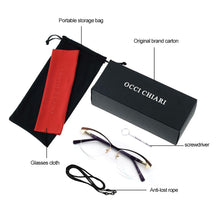 Load image into Gallery viewer, Metal Glasses Frame Women Vintage Eyeglasses Frames Prescription Eyewear Stylish Spring Hinges Optical Spectacle Eye OCCI CHIARI