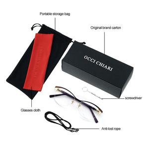Metal Glasses Frame Women Vintage Eyeglasses Frames Prescription Eyewear Stylish Spring Hinges Optical Spectacle Eye OCCI CHIARI