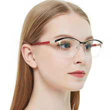 Load image into Gallery viewer, Metal Glasses Frame Women Vintage Eyeglasses Frames Prescription Eyewear Stylish Spring Hinges Optical Spectacle Eye OCCI CHIARI