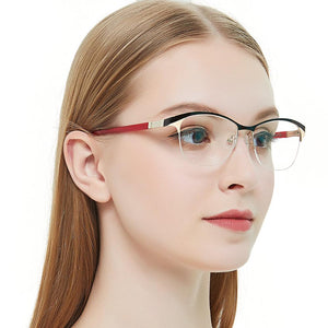 Metal Glasses Frame Women Vintage Eyeglasses Frames Prescription Eyewear Stylish Spring Hinges Optical Spectacle Eye OCCI CHIARI