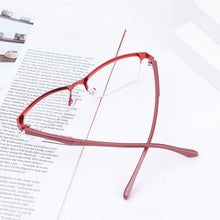 Load image into Gallery viewer, Metal Half Frame Myopia Glasses Women Men Square Optical Prescription Eyeglasses Near-sighted Eyewear Vision Care  -4.00 ~ -1.00
