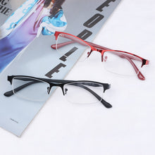 Load image into Gallery viewer, Metal Half Frame Myopia Glasses Women Men Square Optical Prescription Eyeglasses Near-sighted Eyewear Vision Care  -4.00 ~ -1.00