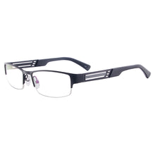 Load image into Gallery viewer, Metal Half Rim Eye Glasses Men Rectangular Optical Eyeglasses Frame For Prescription Lens