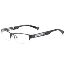 Load image into Gallery viewer, Metal Half Rim Eye Glasses Men Rectangular Optical Eyeglasses Frame For Prescription Lens