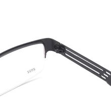 Load image into Gallery viewer, Metal Half Rim Eye Glasses Men Rectangular Optical Eyeglasses Frame For Prescription Lens
