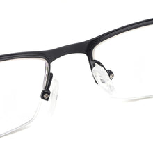 Load image into Gallery viewer, Metal Half Rim Eye Glasses Men Rectangular Optical Eyeglasses Frame For Prescription Lens