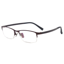 Load image into Gallery viewer, Metal Half Rim Oval Spectacles Men and Women Eyewear Glasses Frame For Prescription Lenses of Myopia Reading Progressive