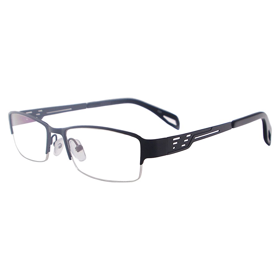 Metal Half Rim Rectangular Eyeglass Frame Classic Business Style Men Glasses For Prescription Lenses Myopia Reading Varifocal