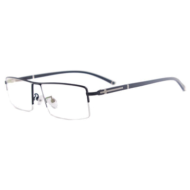 Metal Half Rim Rectangular Men Large Eyeglasses Frame Prescription Glasses For Optical Lenses Myopia Reading Progressive