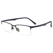 Carica l&#39;immagine nel visualizzatore di Gallery, Metal Half Rim Spectacles Flexible Eyeglasses Myopia Prescription Glasses Men Eyewear