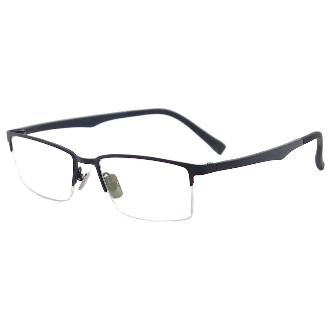 Metal Half Rim Spectacles Flexible Eyeglasses Myopia Prescription Glasses Men Eyewear