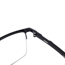 Carica l&#39;immagine nel visualizzatore di Gallery, Metal Half Rim Spectacles Men Large Size Rectangle Prescription Eyeglass Frames For Optical Lenses Myopia and Reading