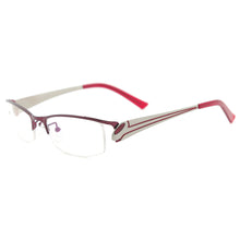 Load image into Gallery viewer, Metal Half Rim Spectacles Women Eyeglass Frames Prescription Glasses For Myopia and Reading Lenses