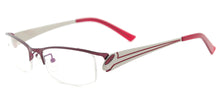 Load image into Gallery viewer, Metal Half Rim Spectacles Women Eyeglass Frames Prescription Glasses For Myopia and Reading Lenses