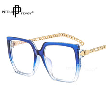 Load image into Gallery viewer, Metal Link Square Women Sunglasses Frame Clear Hinge Chain Legs Eyewear Shades Gradient  Sunglasses Men  Eyeglasses