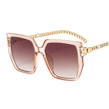 Load image into Gallery viewer, Metal Link Square Women Sunglasses Frame Clear Hinge Chain Legs Eyewear Shades Gradient  Sunglasses Men  Eyeglasses