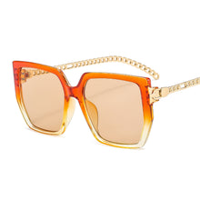 Load image into Gallery viewer, Metal Link Square Women Sunglasses Frame Clear Hinge Chain Legs Eyewear Shades Gradient  Sunglasses Men  Eyeglasses