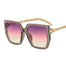 Load image into Gallery viewer, Metal Link Square Women Sunglasses Frame Clear Hinge Chain Legs Eyewear Shades Gradient  Sunglasses Men  Eyeglasses