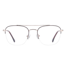 Load image into Gallery viewer, Metal Men And Women Square Half Rim Medium And Colourful Optical Spectacles For Prescription Lenses Myopia Reading