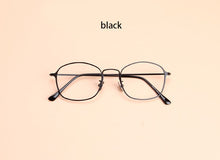 Carica l&#39;immagine nel visualizzatore di Gallery, Metal Oval Optical Glasses For Men Design Blue Gun Coffee Clear Lens Myopia Eyewear Glasses Frame oculos de sol feminino
