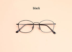 Metal Oval Optical Glasses For Men Design Blue Gun Coffee Clear Lens Myopia Eyewear Glasses Frame oculos de sol feminino