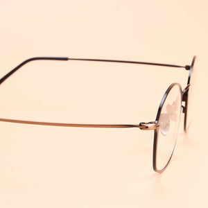 Metal Oval Optical Glasses For Men Design Blue Gun Coffee Clear Lens Myopia Eyewear Glasses Frame oculos de sol feminino