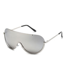 Load image into Gallery viewer, Metal Oversized Clear Sunglasses Women Semi-Rimless Goggles Shield Designer Big Shades Sun Protection GlassesFemale